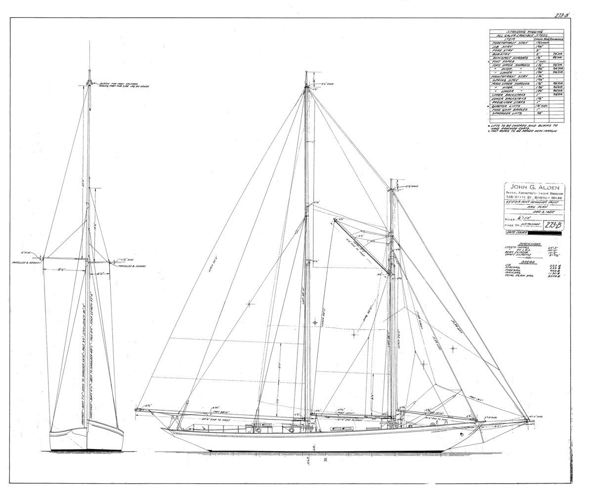 1925 Sail Plan