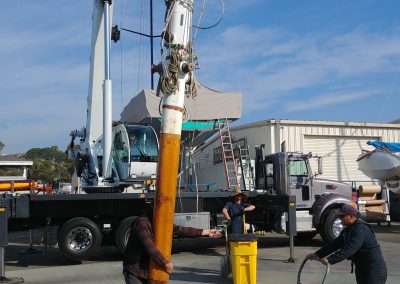 Early 2020, before COVID struck, we to satisfy USCG requirements unstepped Curlews masts at the Dana Point Shipyard